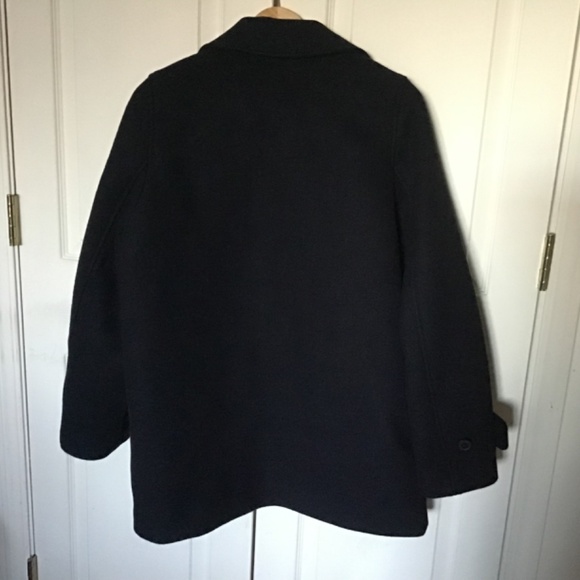 NWT Uniqlo Women Oversized Wool blend Brushed Short Coat Jacket Navy Size S - Picture 2 of 11